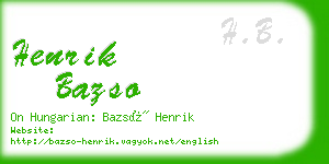 henrik bazso business card